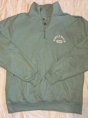 Myrtle Beach Turquoise Quarter Zip Sweatshirt